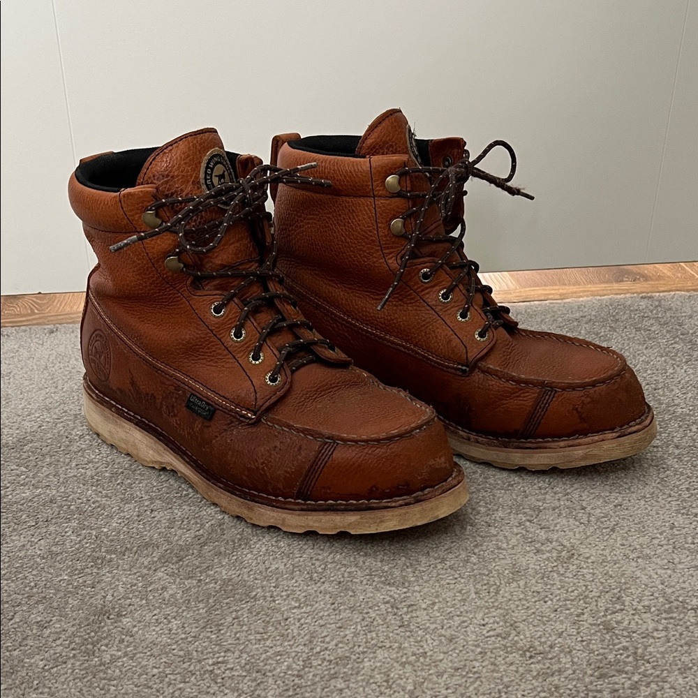 Men's Brown Leather Irish Setter Waterproof Boots